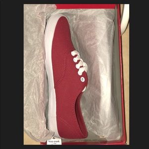 Red and white American eagle by Payless slip ons